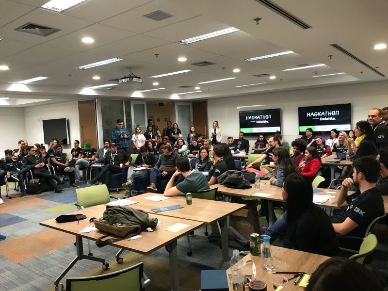 Participants during the Deloitte Hackathon 2017